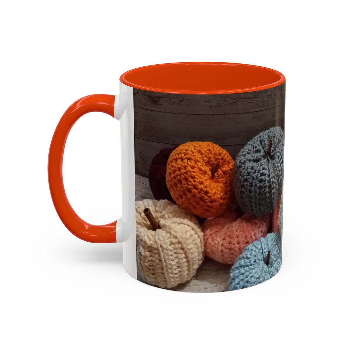 Crocheted Pumpkin Fall Mug – Cozy Autumn Coffee Cup (11oz/15oz)