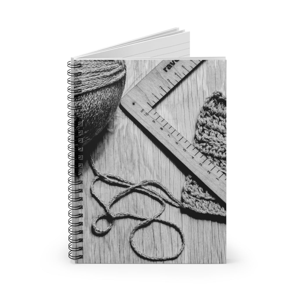Crochet Swatch Spiral Notebook - Ruled Line Crochet Project Journal