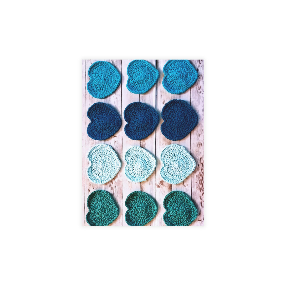 Crocheted Hearts Postcard Bundles (envelopes included)