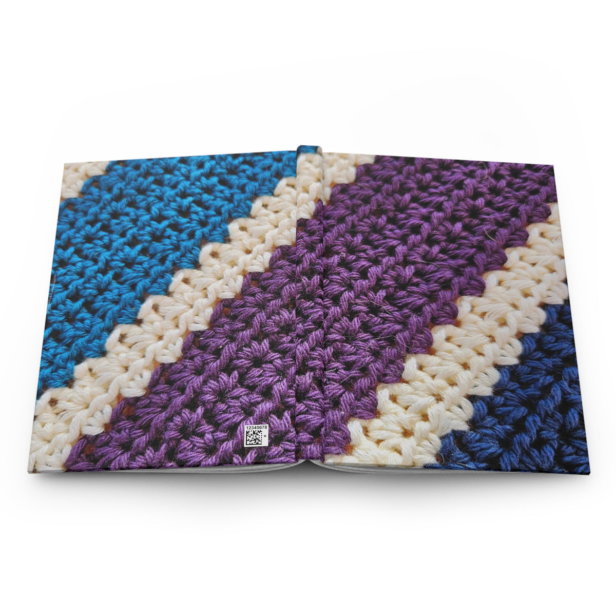 Crochet Stripes Hardcover Journal — Lined  Crochet Notebook