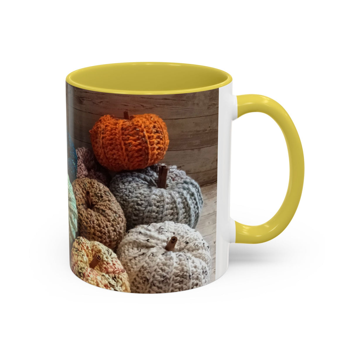 Crocheted Pumpkin Fall Mug – Cozy Autumn Coffee Cup (11oz/15oz)