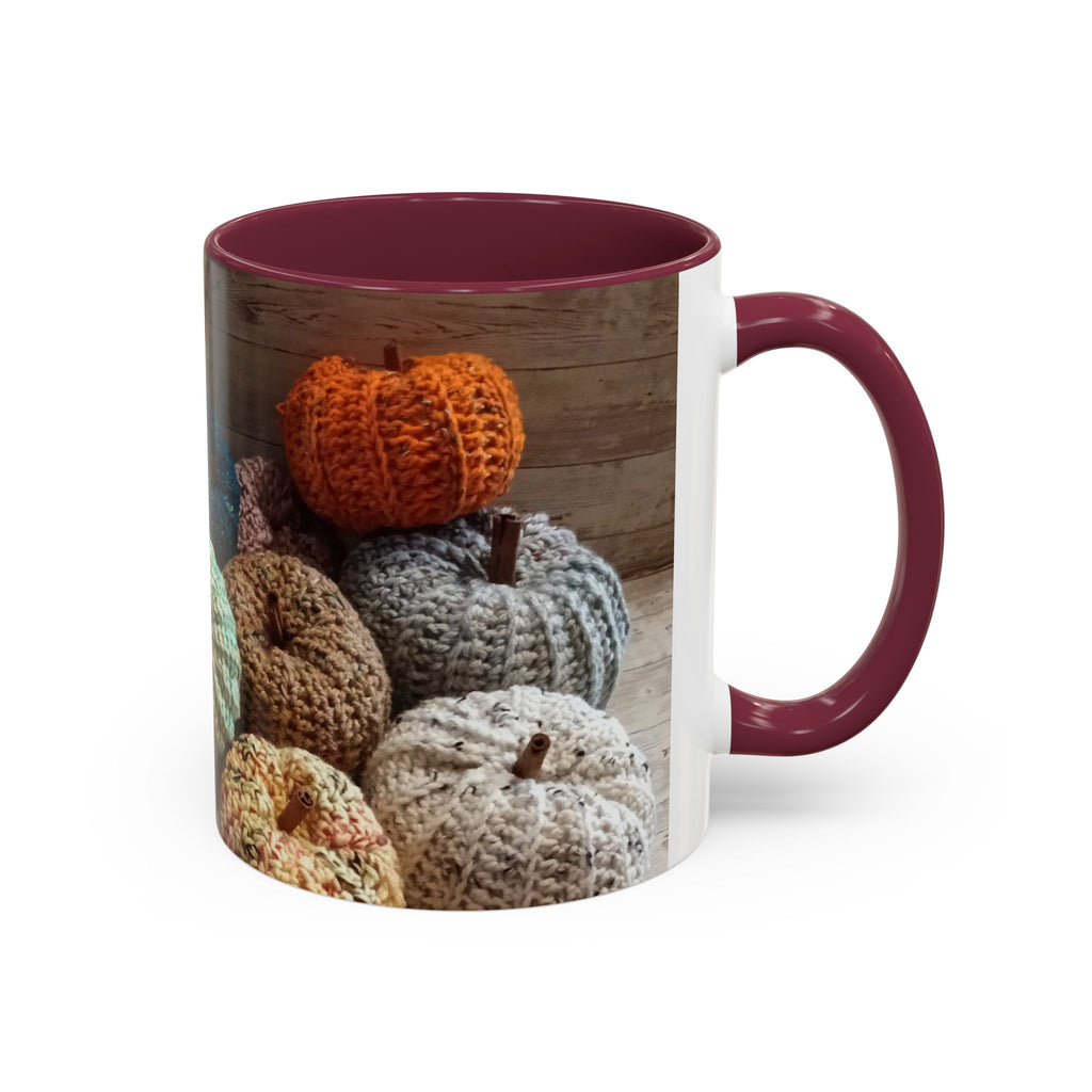 Crocheted Pumpkin Fall Mug – Cozy Autumn Coffee Cup (11oz/15oz)