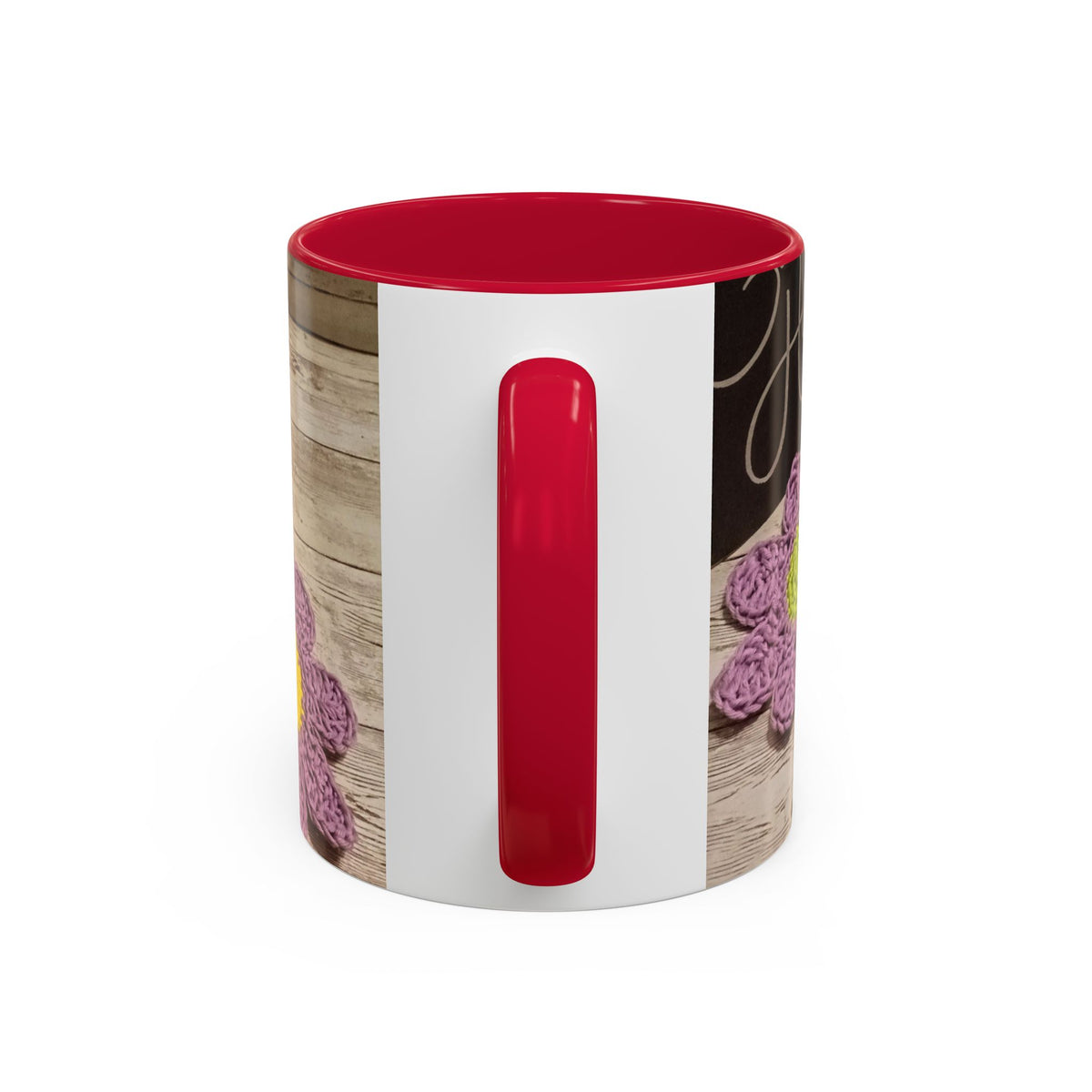 Crochet Flower Mug — Colorful Handmade Floral 11oz/15oz Coffee Cup
