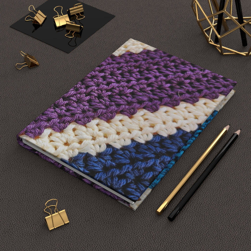Crochet Stripes Hardcover Journal — Lined  Crochet Notebook