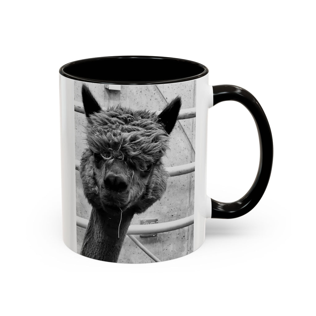 Black & White Funny Alpaca Coffee Mug (11oz, 15oz)
