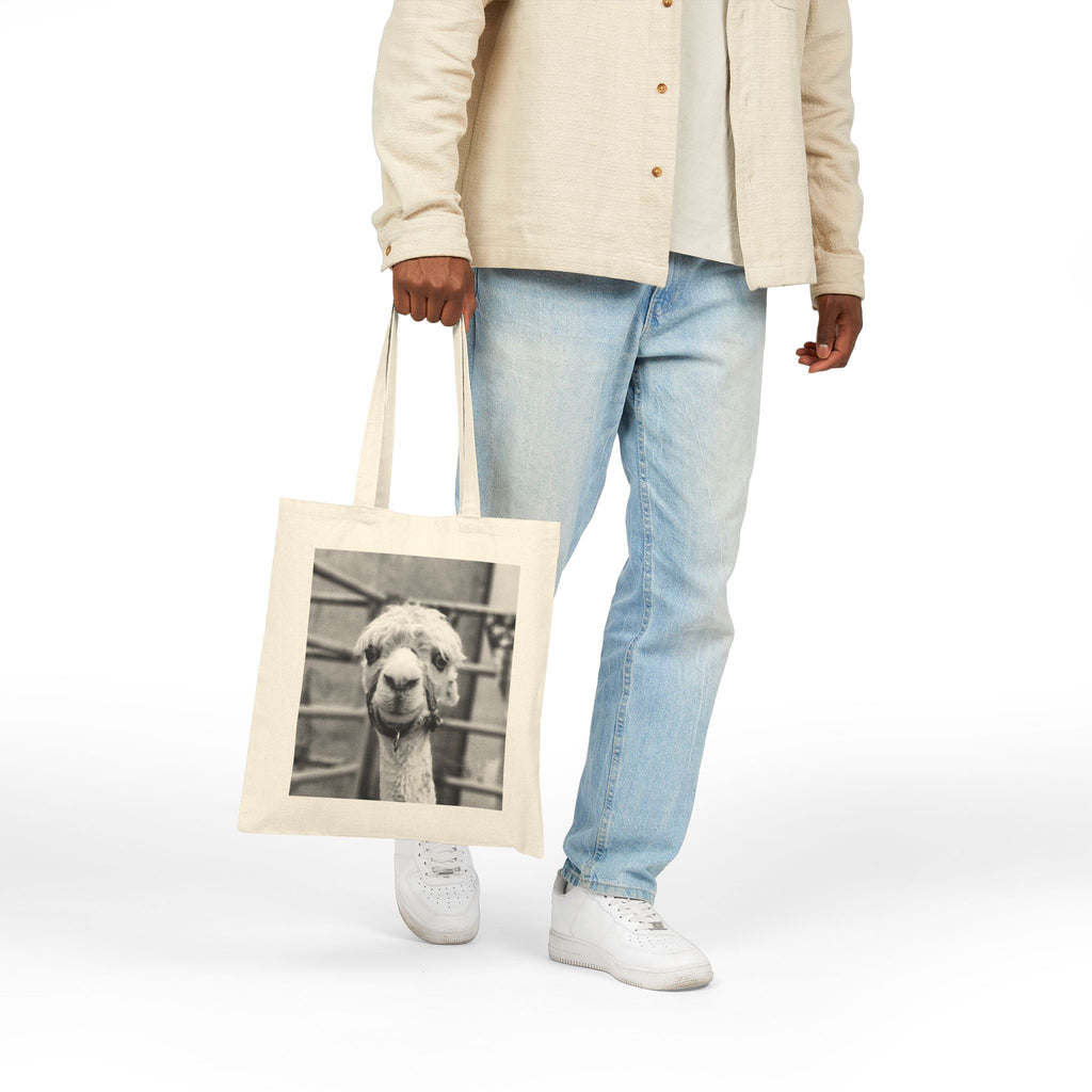 Vintage Alpaca Llama Photo Tote Bag