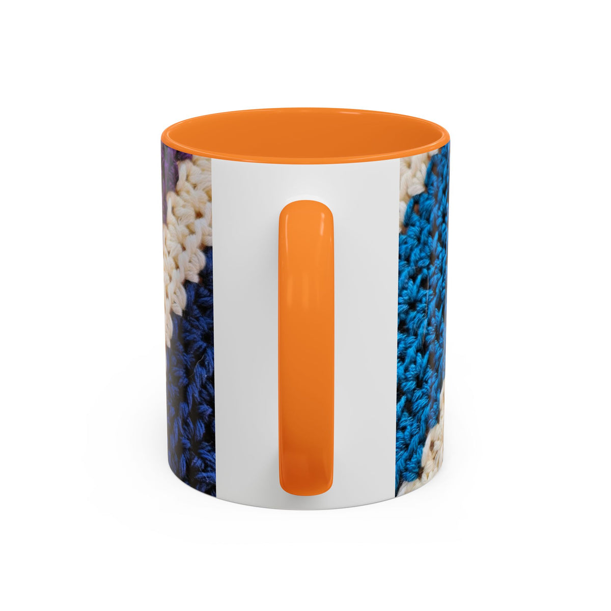 Cozy Crochet Pattern Coffee Mug — Colorful 11oz & 15oz Ceramic