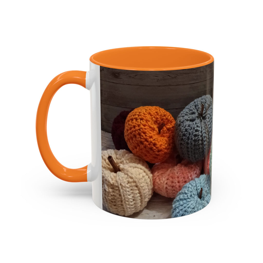 Crocheted Pumpkin Fall Mug – Cozy Autumn Coffee Cup (11oz/15oz)