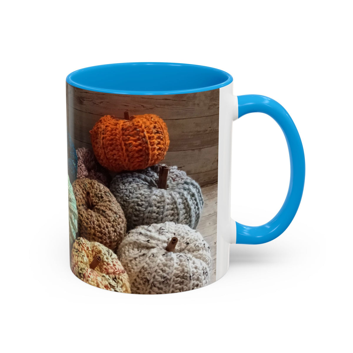 Crocheted Pumpkin Fall Mug – Cozy Autumn Coffee Cup (11oz/15oz)