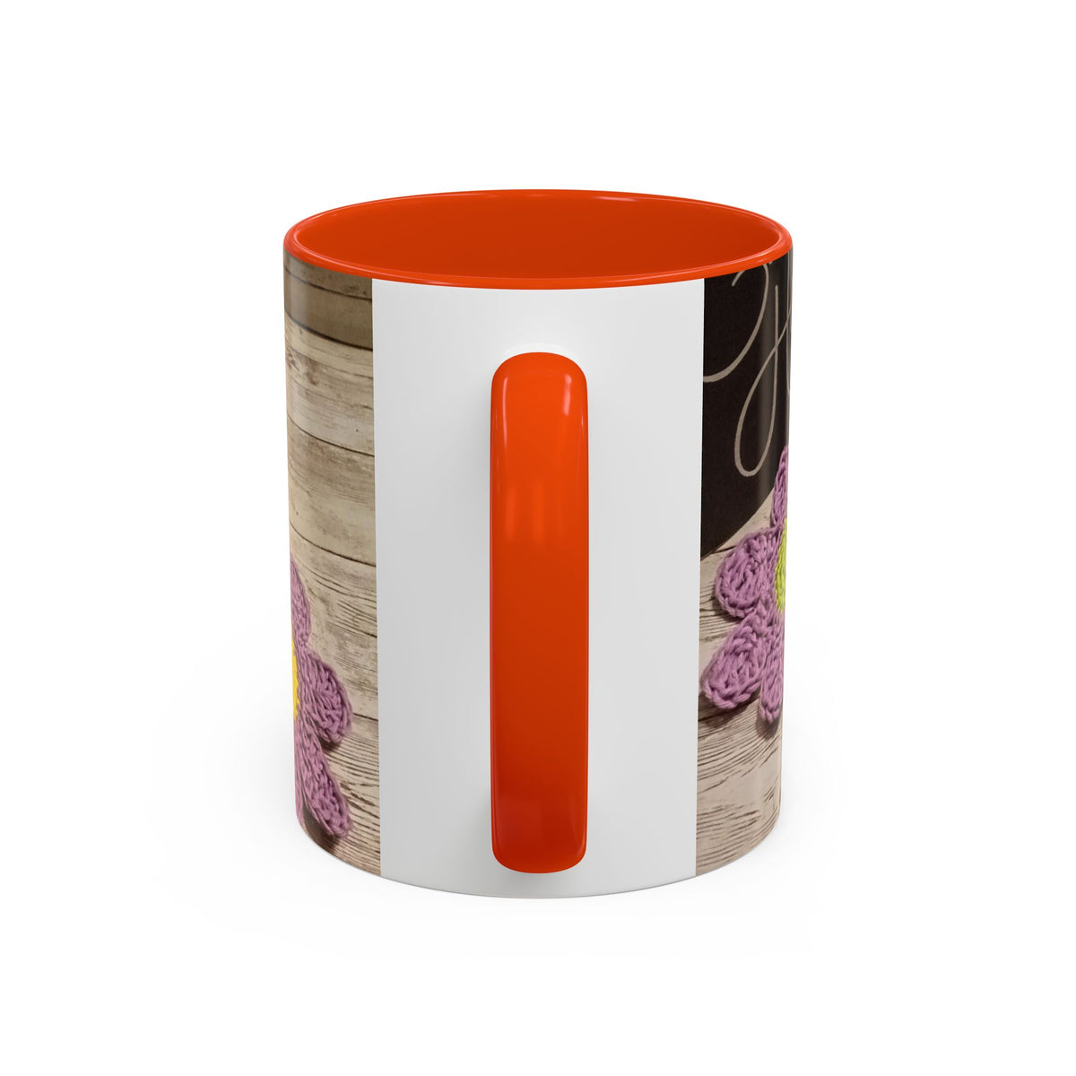 Crochet Flower Mug — Colorful Handmade Floral 11oz/15oz Coffee Cup
