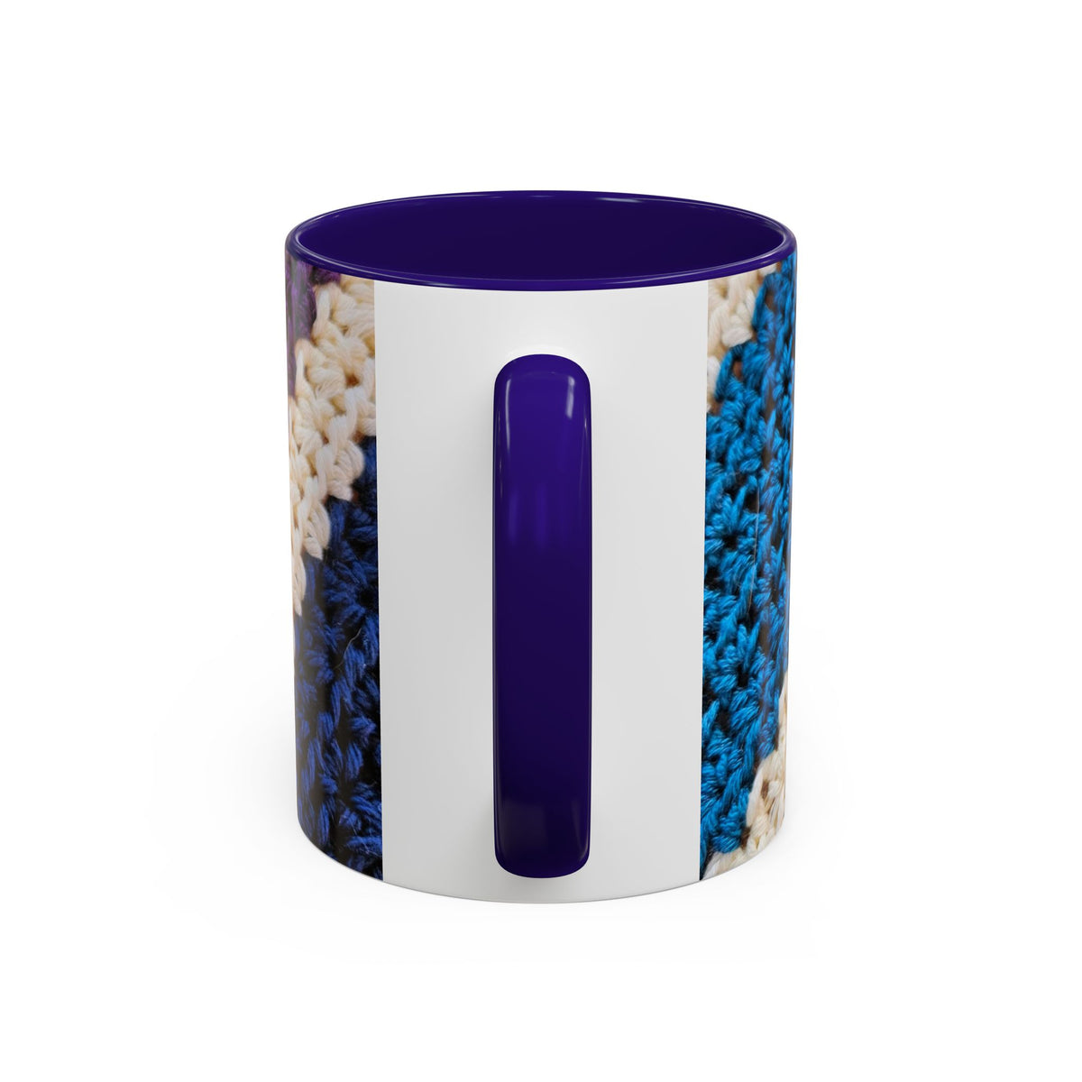 Cozy Crochet Pattern Coffee Mug — Colorful 11oz & 15oz Ceramic