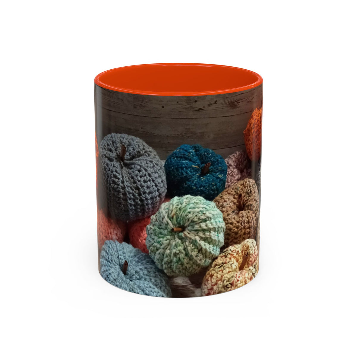 Crocheted Pumpkin Fall Mug – Cozy Autumn Coffee Cup (11oz/15oz)
