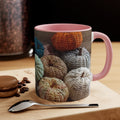 Crocheted Pumpkin Accent Mug — Cozy Fall Coffee Cup
