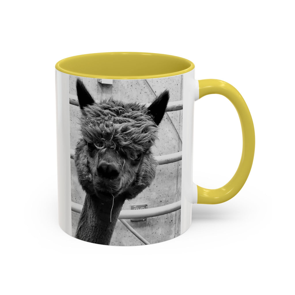 Black & White Funny Alpaca Coffee Mug (11oz, 15oz)