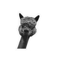Alpaca Head Kiss-Cut Vinyl Decal – Black & White Funny Llama Sticker for Laptops, Water Bottles & Car Windows