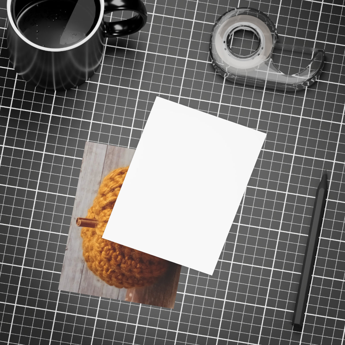 Crocheted Pumpkin Postcard Bundles (envelopes included)