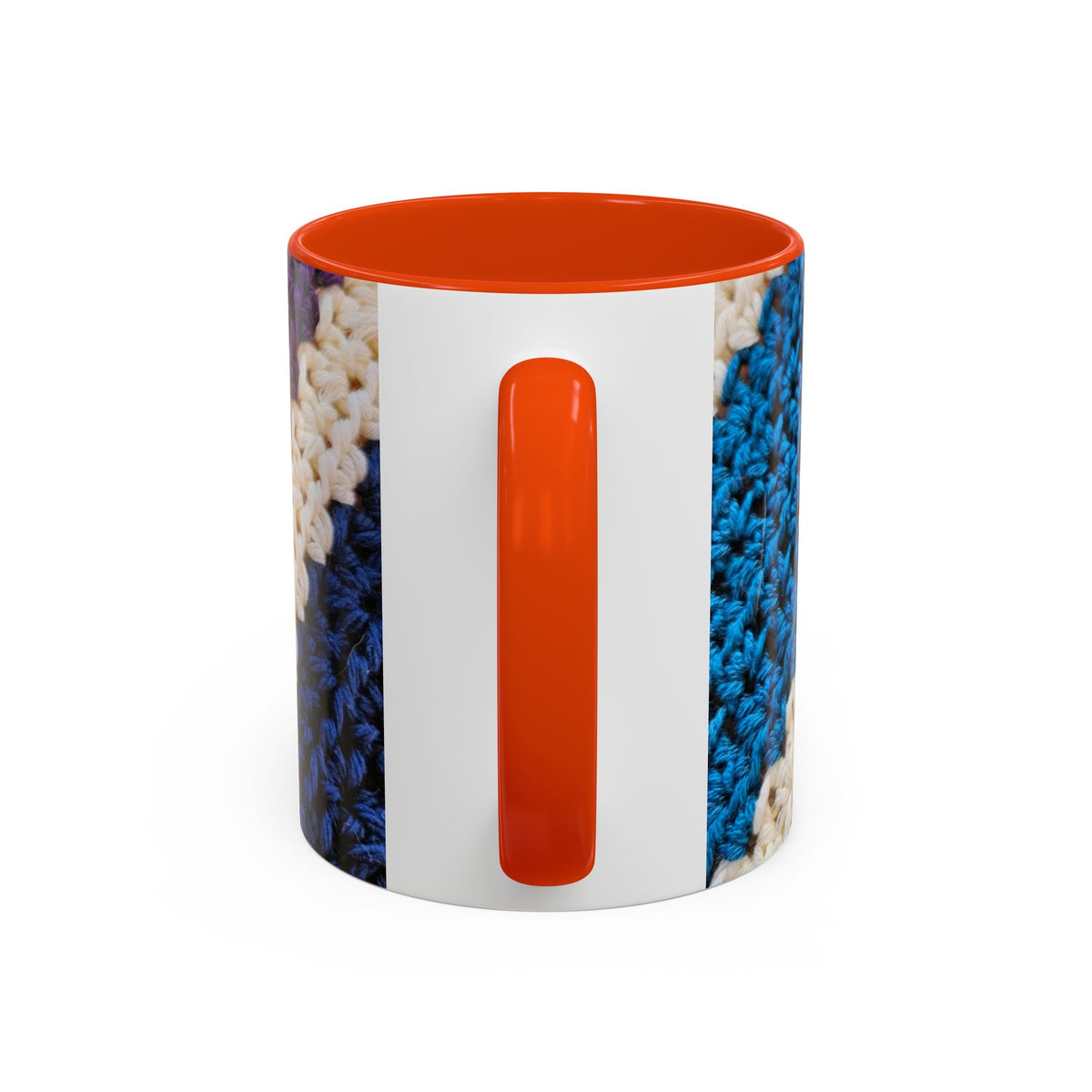 Cozy Crochet Pattern Coffee Mug — Colorful 11oz & 15oz Ceramic