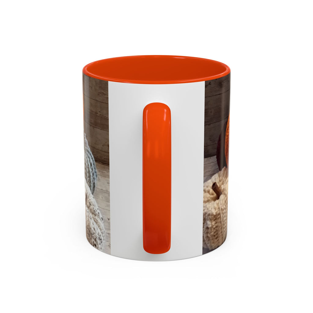 Crocheted Pumpkin Fall Mug – Cozy Autumn Coffee Cup (11oz/15oz)