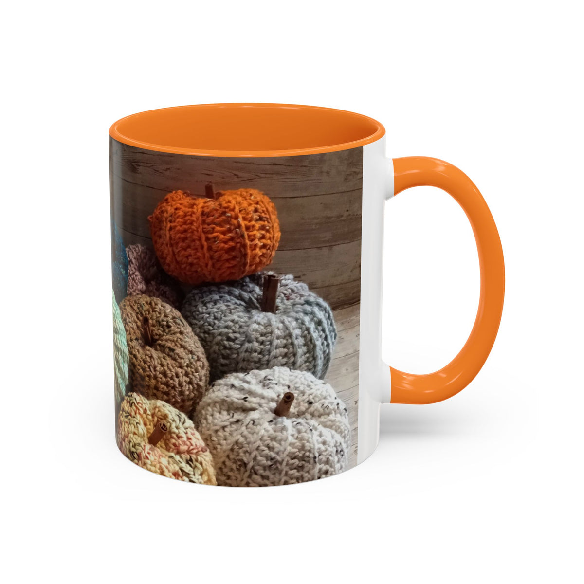 Crocheted Pumpkin Fall Mug – Cozy Autumn Coffee Cup (11oz/15oz)