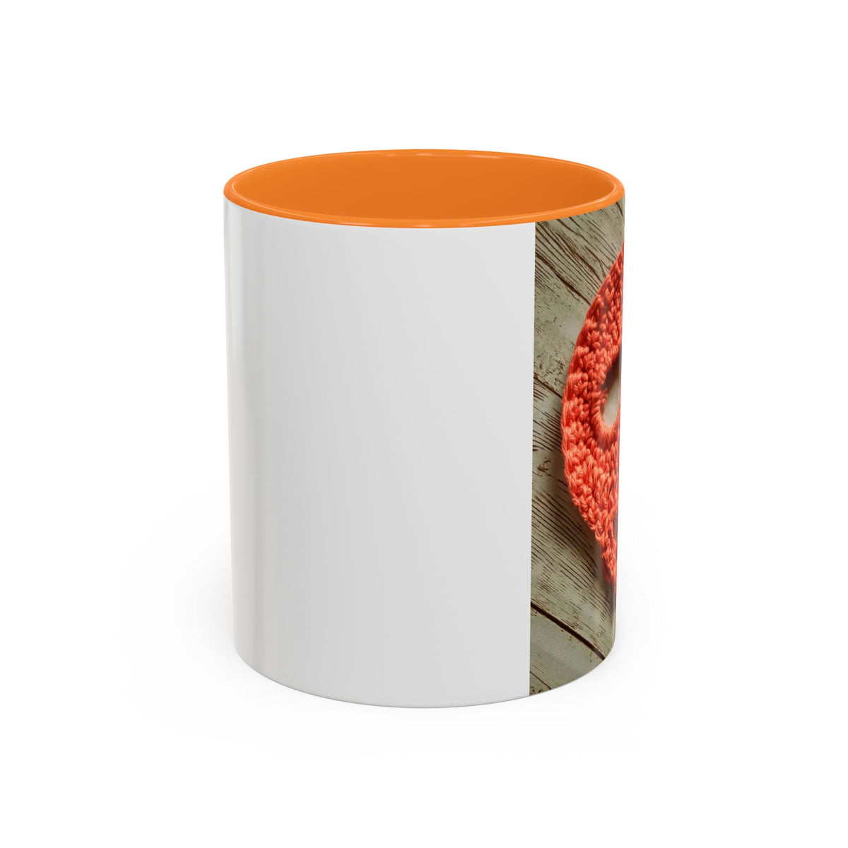 Crochet Skull Mug — Colorful 11oz/15oz Coffee Cup (Orange Day of the Dead Vibe)