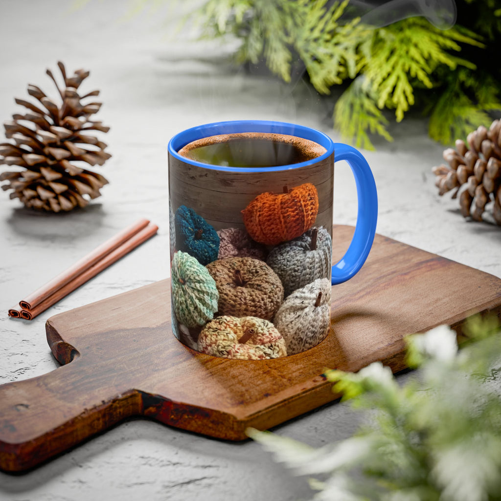 Crocheted Pumpkin Fall Mug – Cozy Autumn Coffee Cup (11oz/15oz)