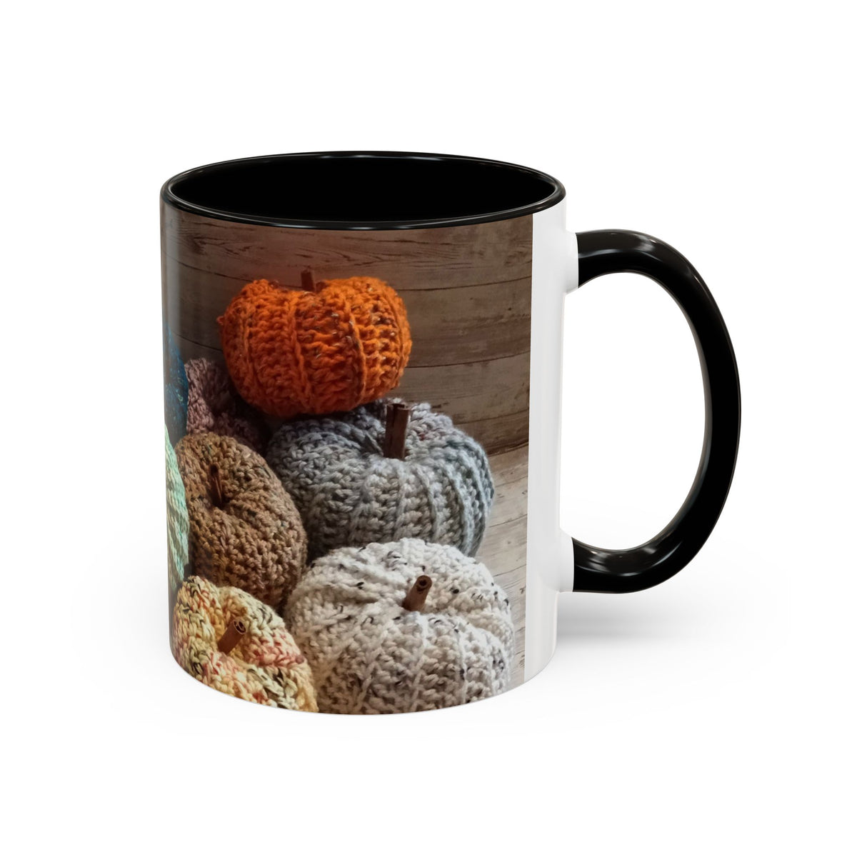 Crocheted Pumpkin Fall Mug – Cozy Autumn Coffee Cup (11oz/15oz)
