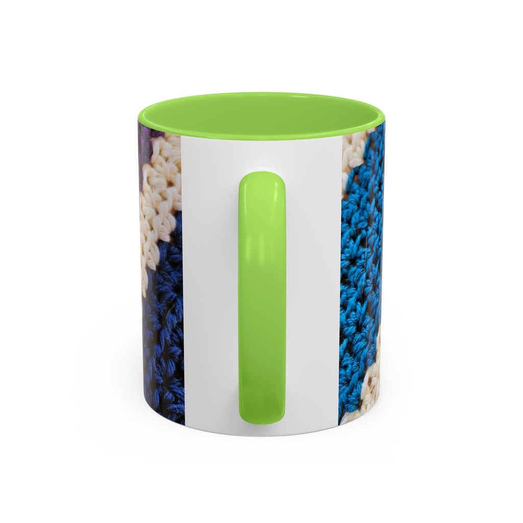 Cozy Crochet Pattern Coffee Mug — Colorful 11oz & 15oz Ceramic