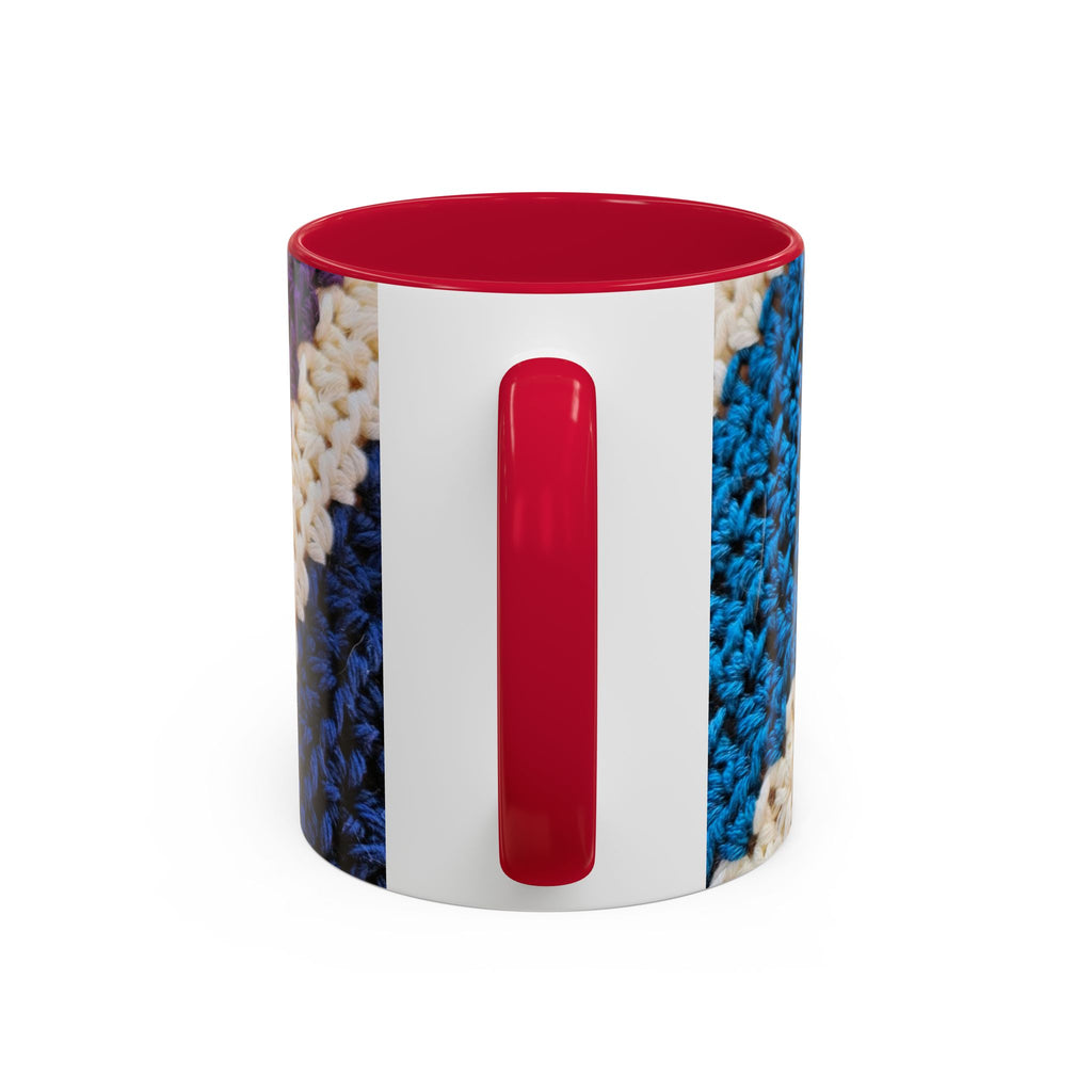Cozy Crochet Pattern Coffee Mug — Colorful 11oz & 15oz Ceramic