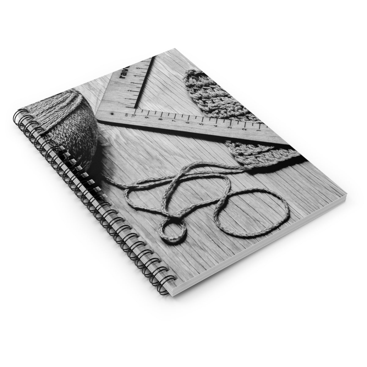Crochet Swatch Spiral Notebook - Ruled Line Crochet Project Journal