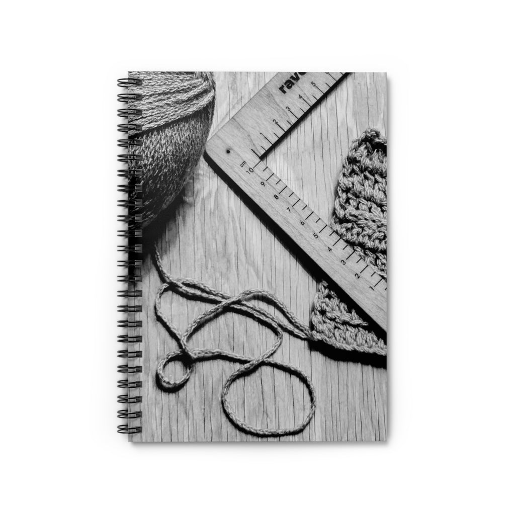 Crochet Swatch Spiral Notebook - Ruled Line Crochet Project Journal