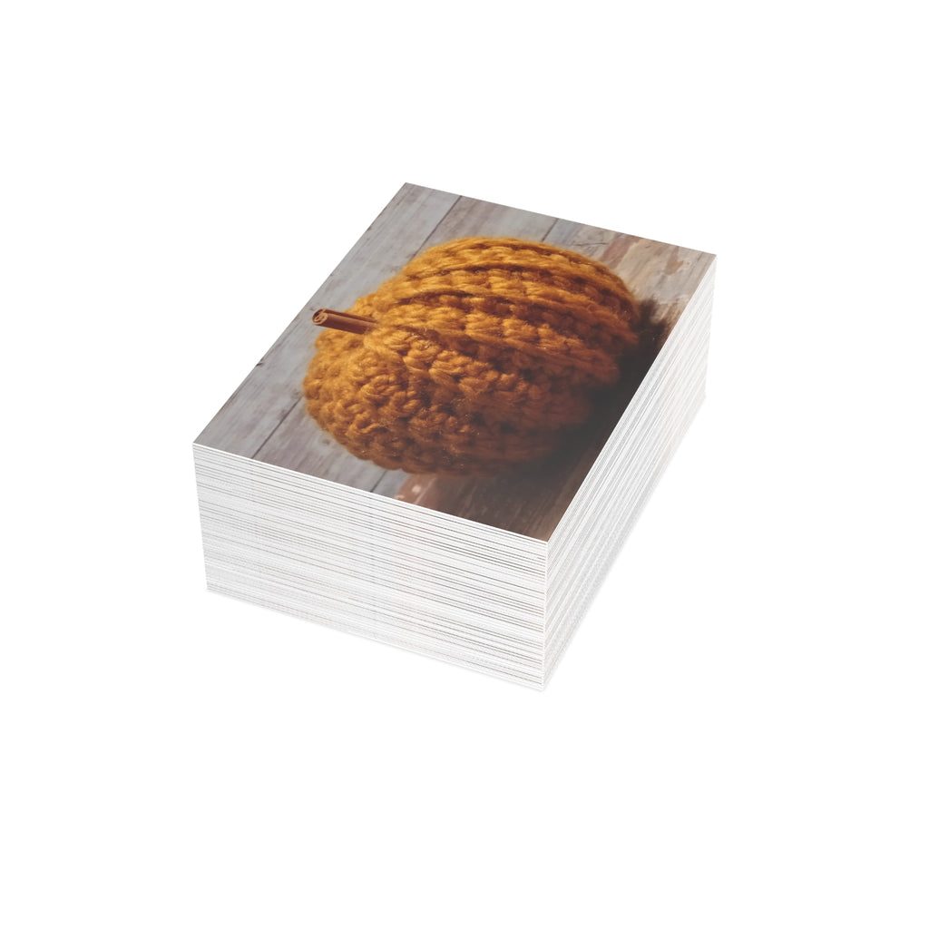 Crocheted Pumpkin Postcard Bundles (envelopes included)