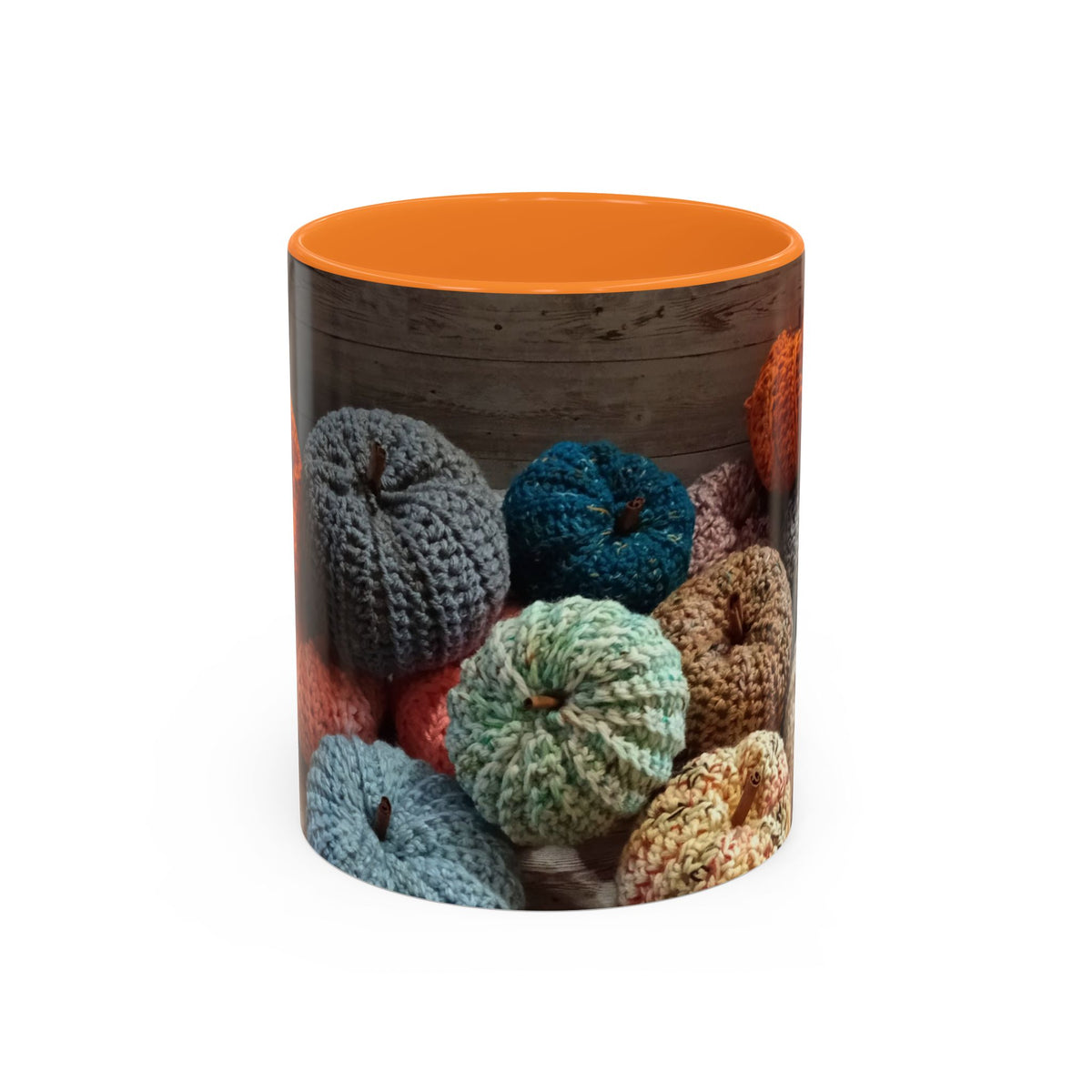 Crocheted Pumpkin Fall Mug – Cozy Autumn Coffee Cup (11oz/15oz)