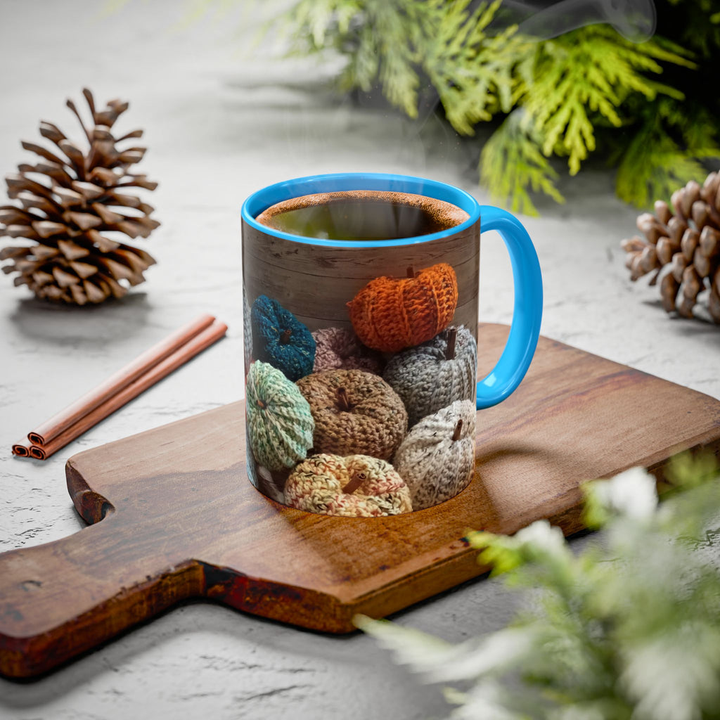 Crocheted Pumpkin Fall Mug – Cozy Autumn Coffee Cup (11oz/15oz)