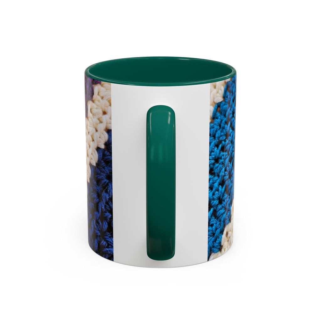 Cozy Crochet Pattern Coffee Mug — Colorful 11oz & 15oz Ceramic