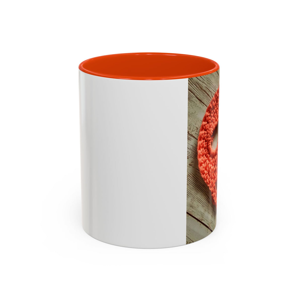 Crochet Skull Mug — Colorful 11oz/15oz Coffee Cup (Orange Day of the Dead Vibe)