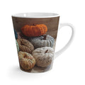 Crochet Pumpkin Latte Mug — Cozy Autumn Fall Coffee Cup