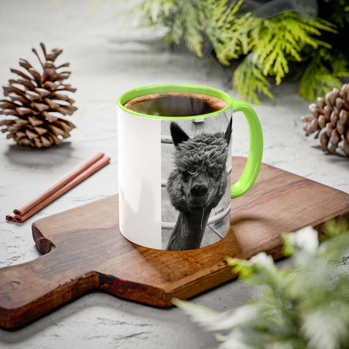 Black & White Funny Alpaca Coffee Mug (11oz, 15oz)