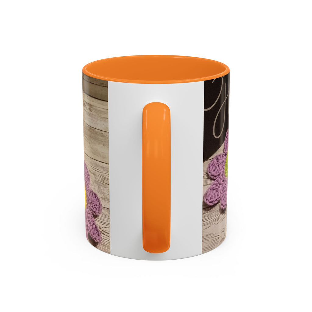 Crochet Flower Mug — Colorful Handmade Floral 11oz/15oz Coffee Cup
