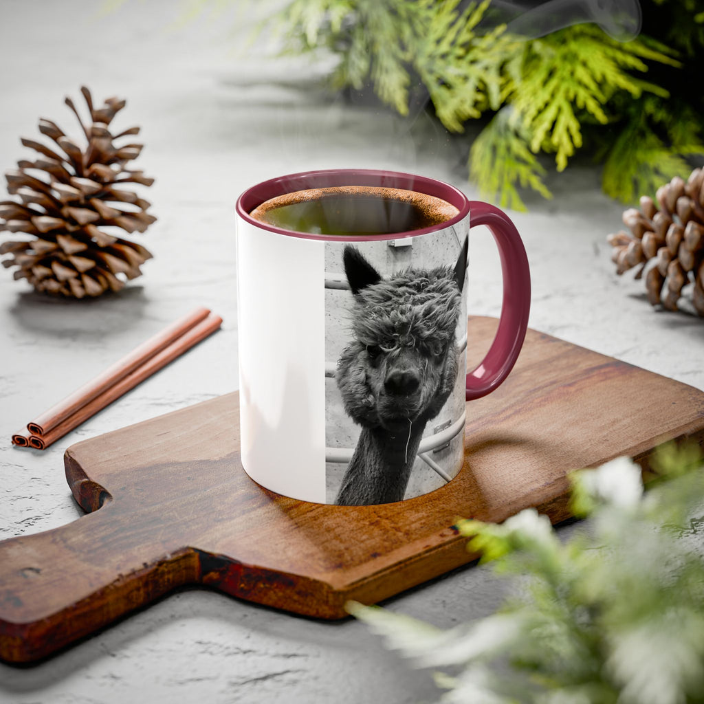 Black & White Funny Alpaca Coffee Mug (11oz, 15oz)