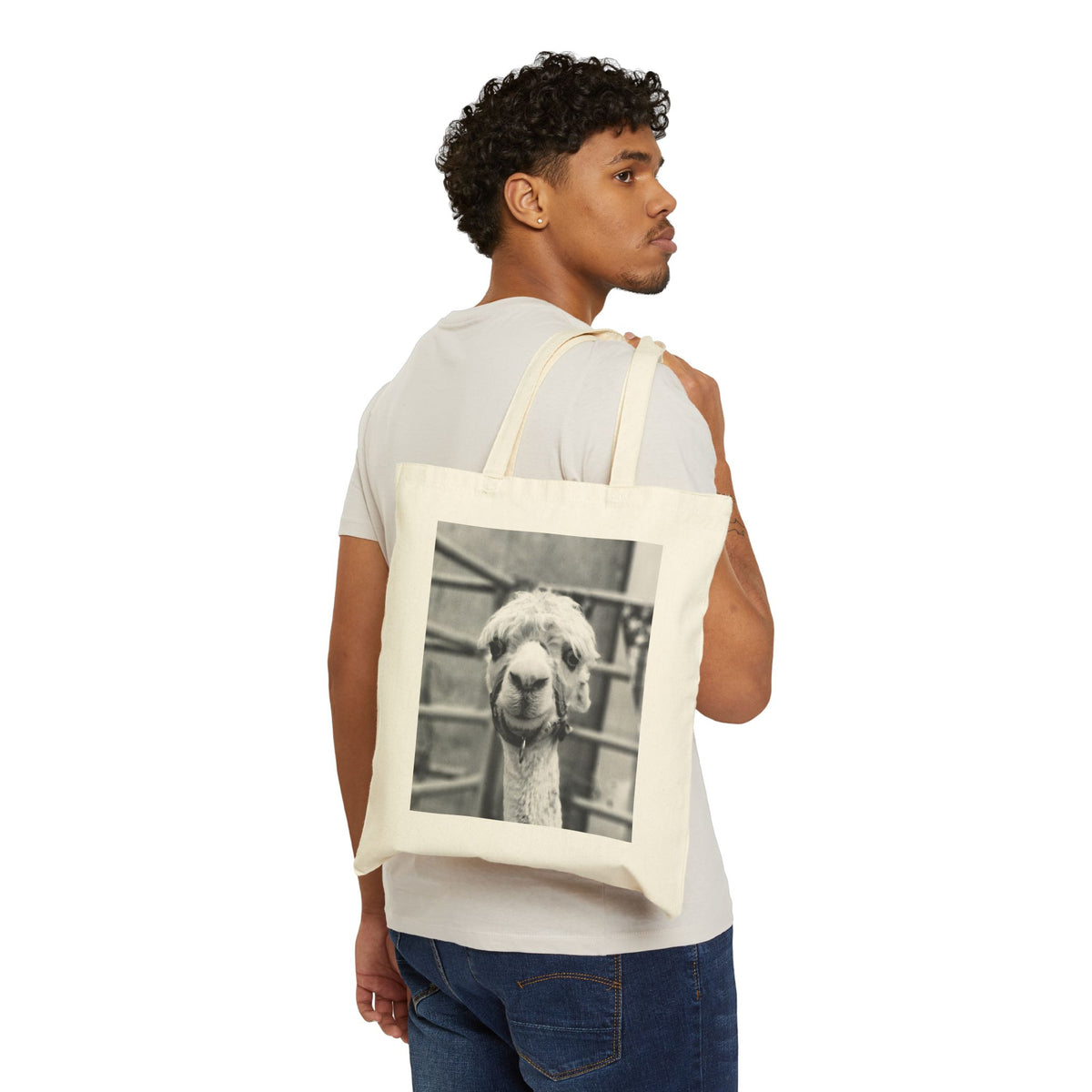 Vintage Alpaca Llama Photo Tote Bag