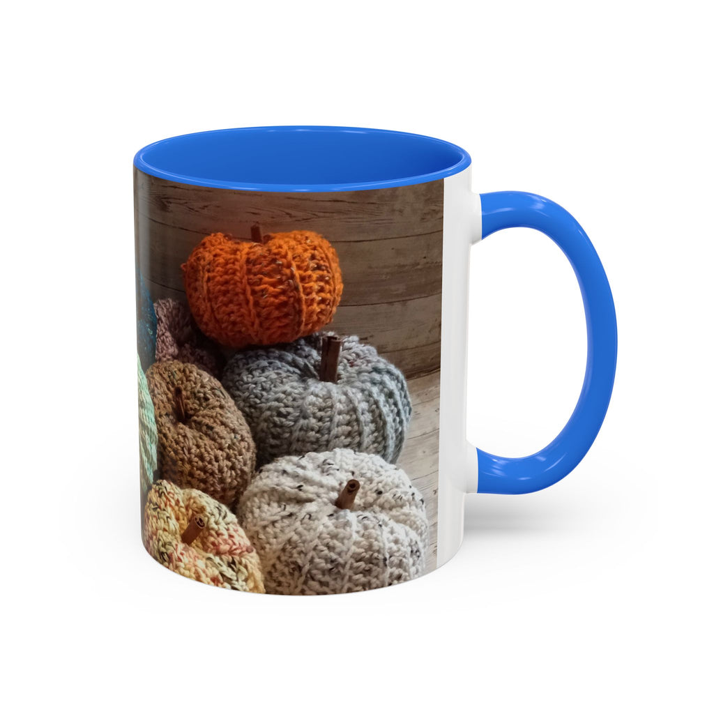 Crocheted Pumpkin Fall Mug – Cozy Autumn Coffee Cup (11oz/15oz)