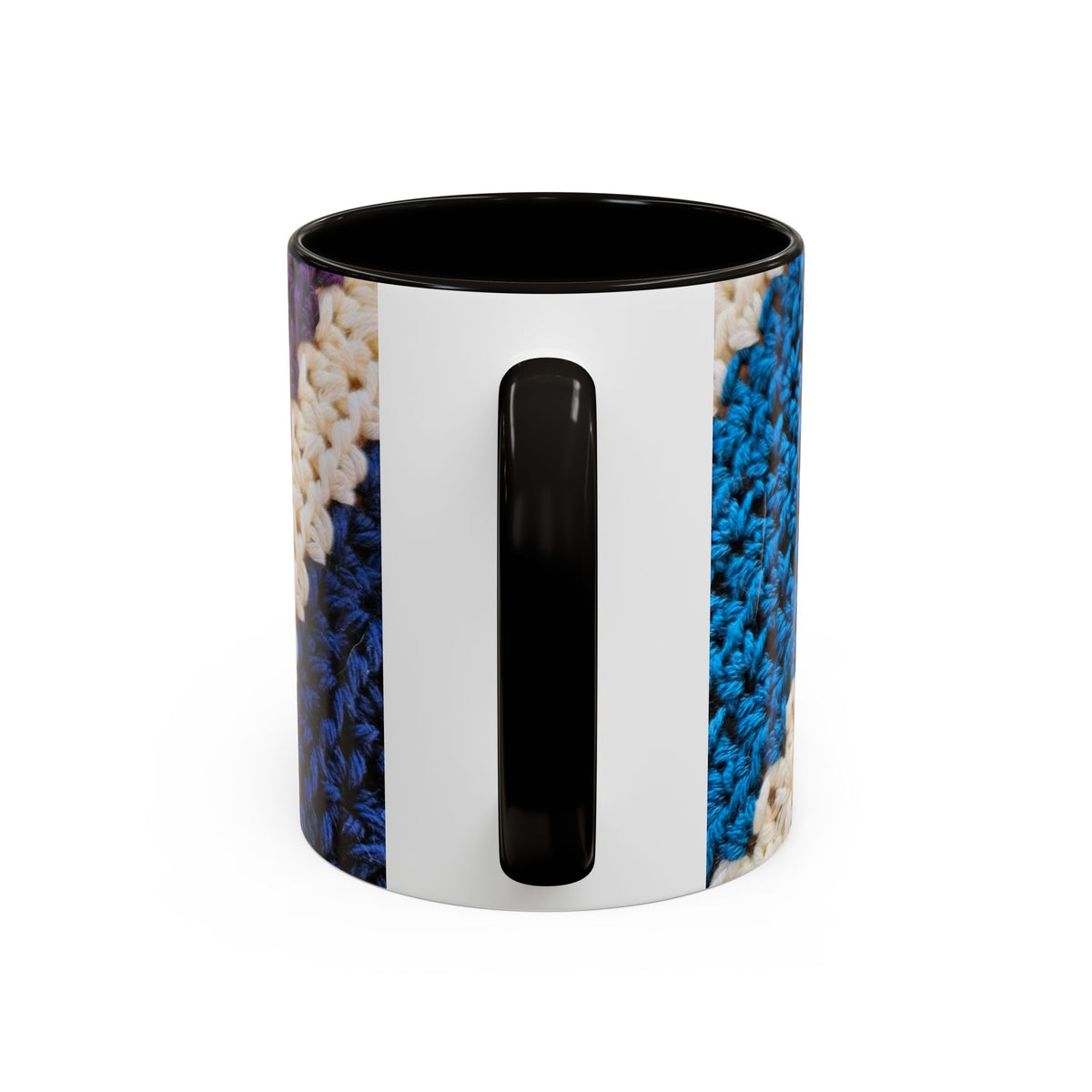 Cozy Crochet Pattern Coffee Mug — Colorful 11oz & 15oz Ceramic