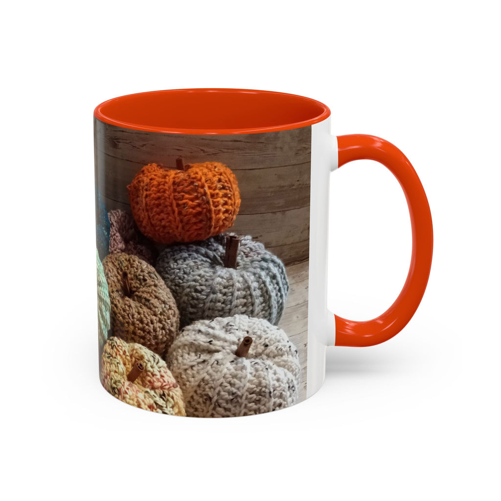 Crocheted Pumpkin Fall Mug – Cozy Autumn Coffee Cup (11oz/15oz)